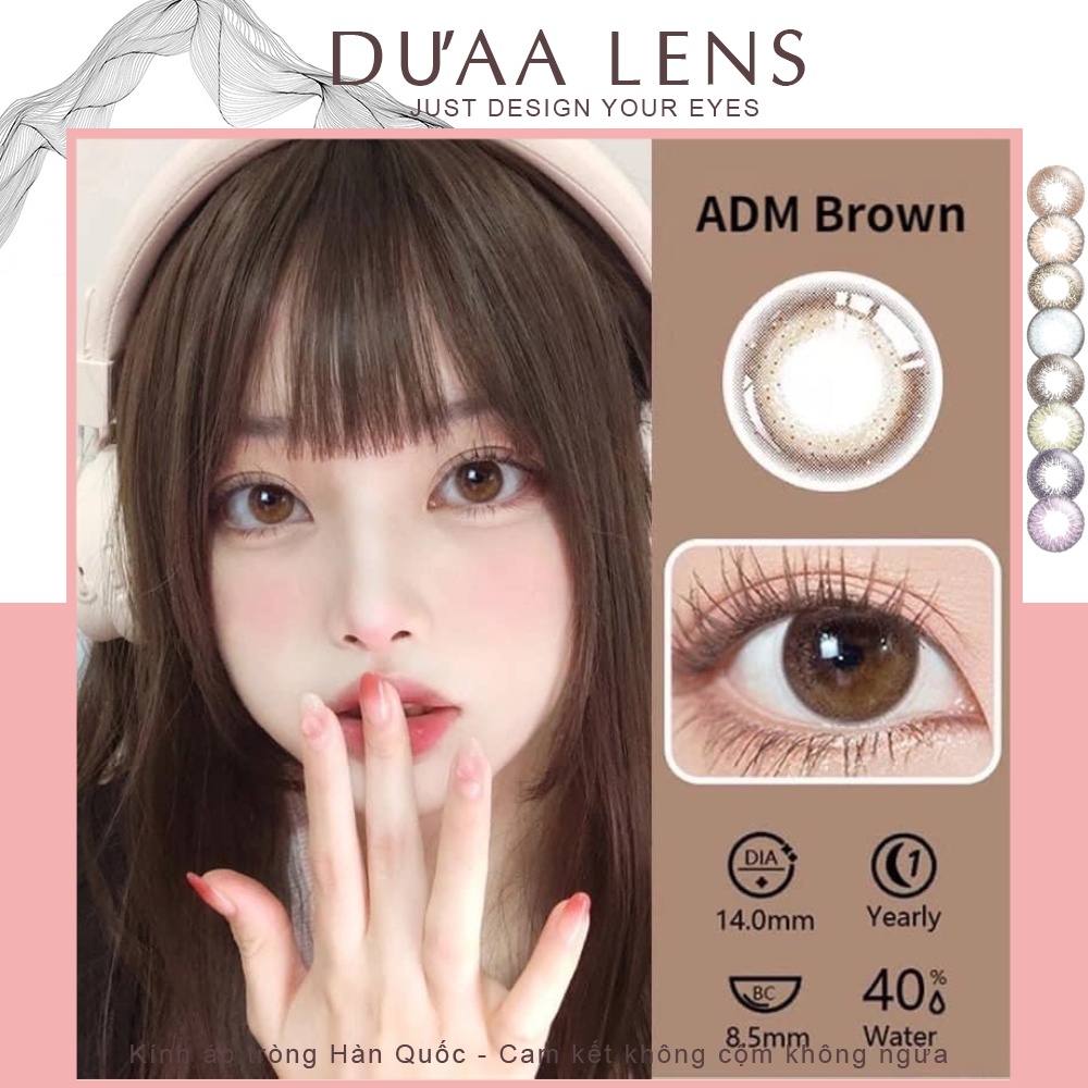 MẪU LENS NÂU TỰ NHIÊN ÁNH KIM TUYẾN HÀN QUỐC