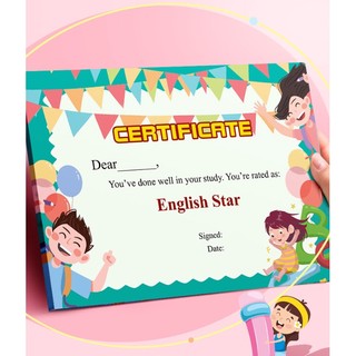 Giấy khen A4 English Star