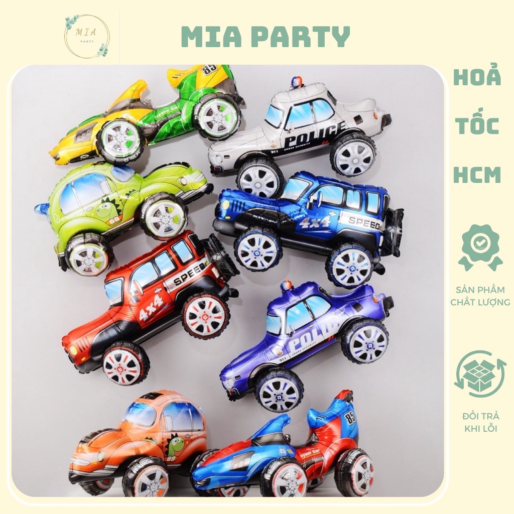 Bong Bóng Xe Ô Tô cho Bé Trai Trang Trí Sinh Nhật, Thôi Nôi Mia Party