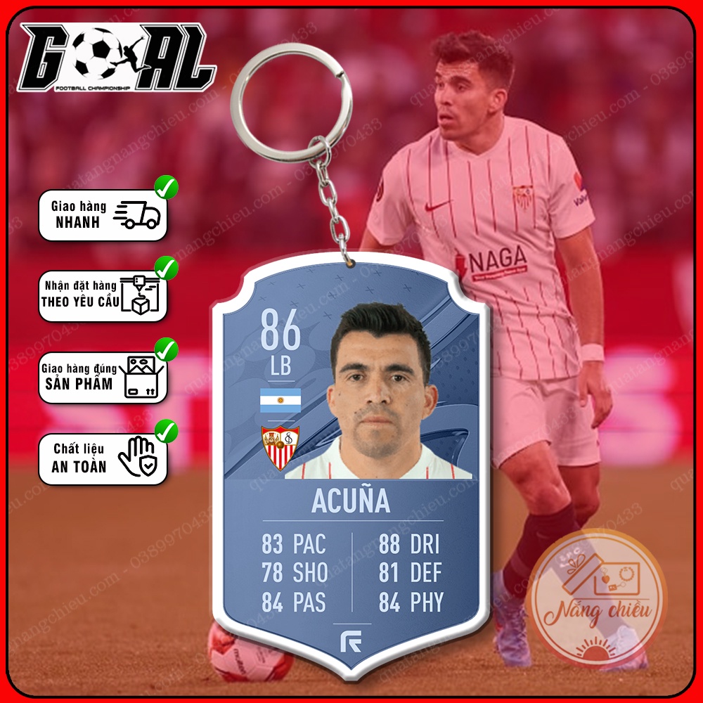 Phụ kiện treo balo, móc khóa gaming- Móc khóa cầu thủ Marcos Javier Acuña- Cầu thủ được yêu thích nhất[12601-12613]