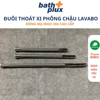 Xi phông chậu lavabo đuôi sun đồng uốn cong đuôi thoát ống xả xi phông bồn rửa mặt inox, đồng mạ inox