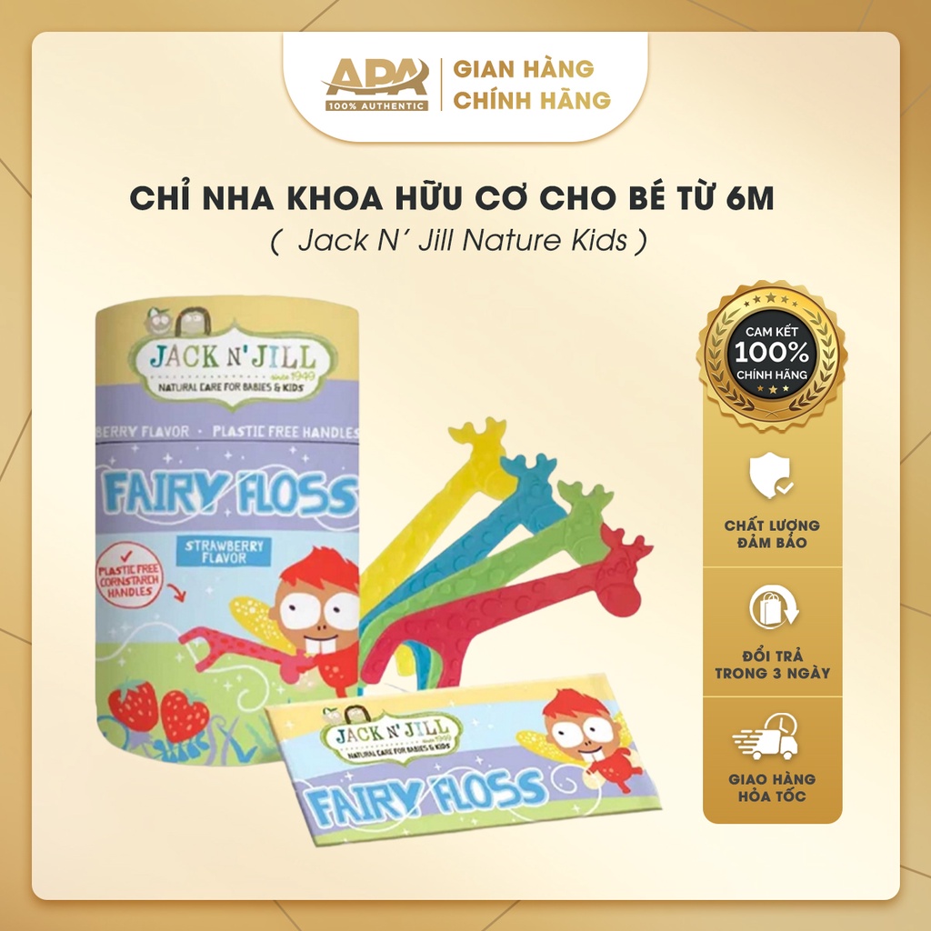 Chỉ nha khoa cho bé, chỉ nha khoa Jack N Jill Natural Kids