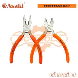 Bộ kìm điện - kìm cắt mini 5 inch ak-8290 ak-8292 ak-8293 asaki nhật bản 5"125mm, kìm lò xo thép cr-v độ cứng cao