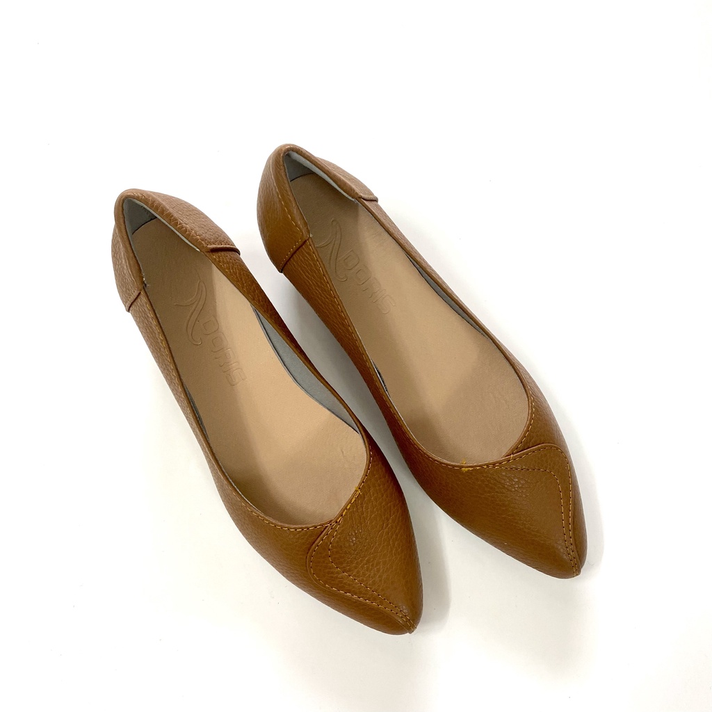 Giày búp bê nữ đế xuồng 5cm da thật mũi nhọn 502- FORM NHỎ - CÓ BẢO HÀNH.