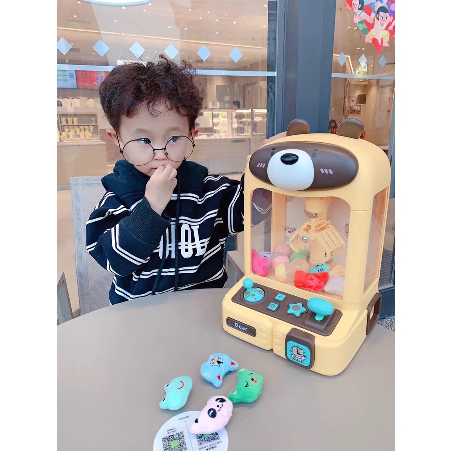 Máy gắp gấu, máy gặp thú bông mini phiên bản mới có đèn nhạc