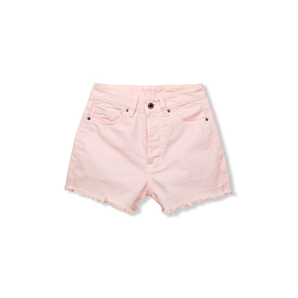 Quần Short Jean Nữ Distressed White Pink, Chất Jean Thoải Mái, WQS004, SOMEHOW