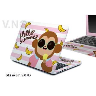 Decal dán laptop Monkey VNO SKIN cao cấp cho các dòng laptop