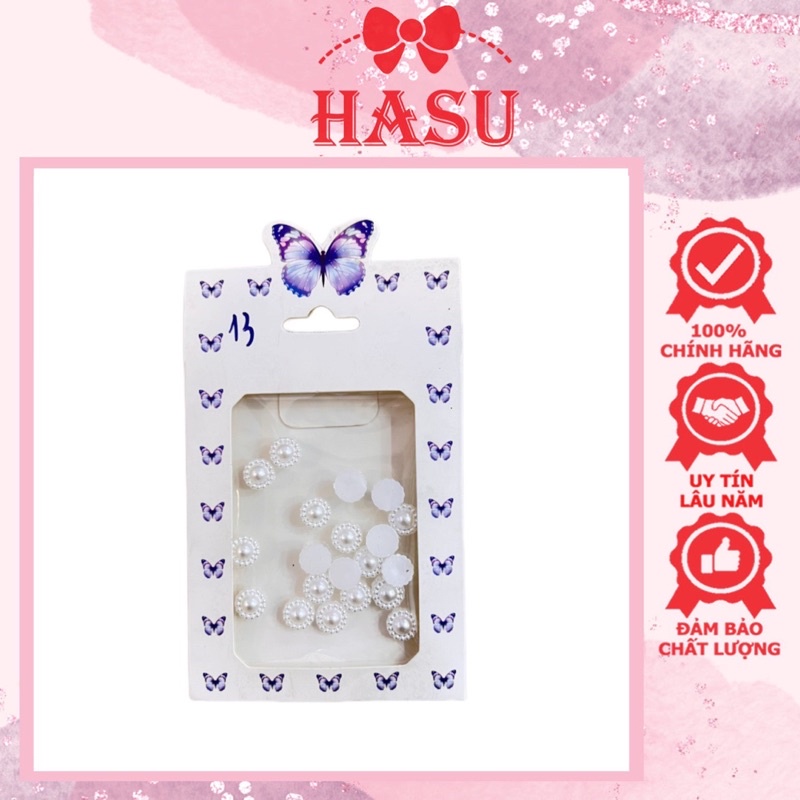 Charm ngoc trai đính móng 20v
