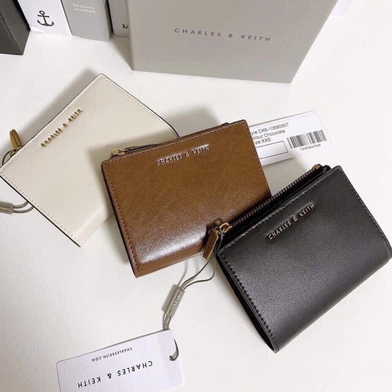 Ví cầm tay da trơn C&K full hộp