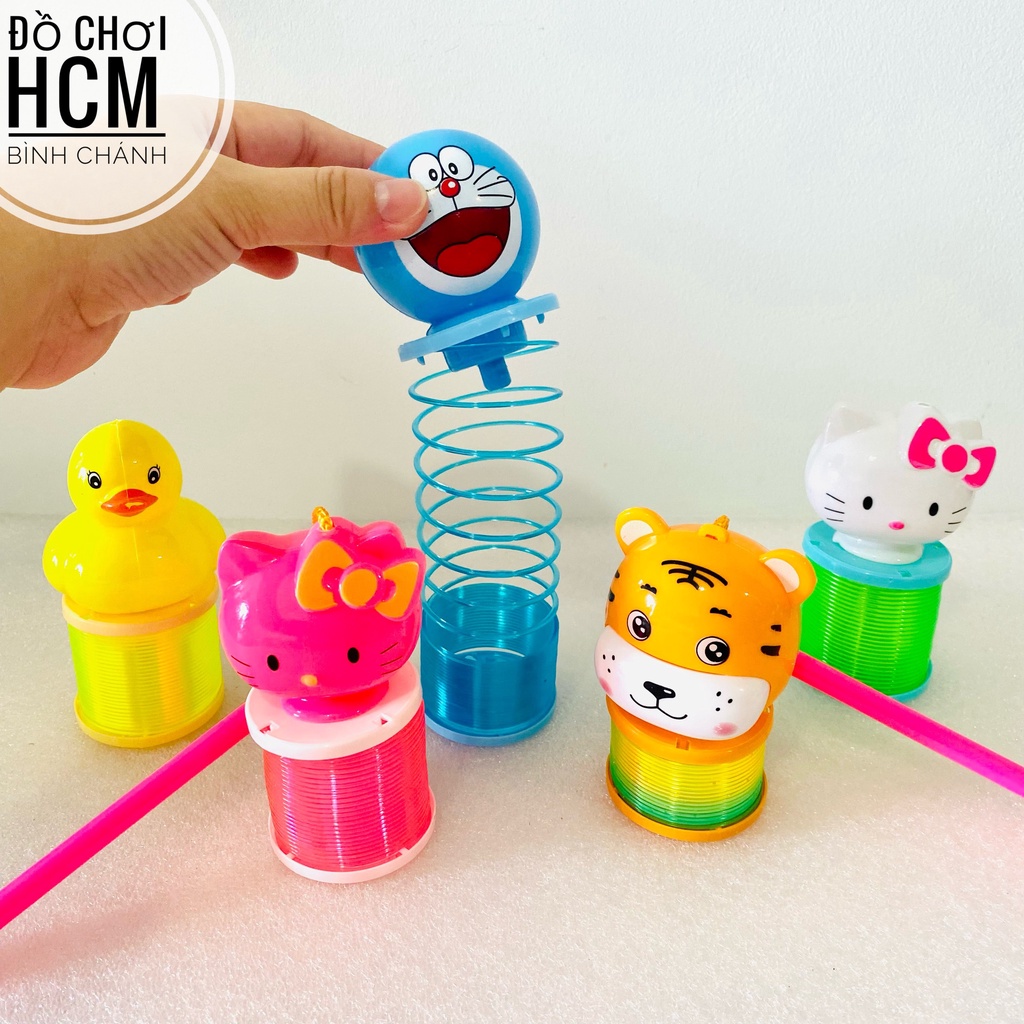 Đồ chơi trẻ em lò xo hình con vật cho bé thích khám phá cầu vồng rainbow, cầu vòng ma thuật phát sáng doremon