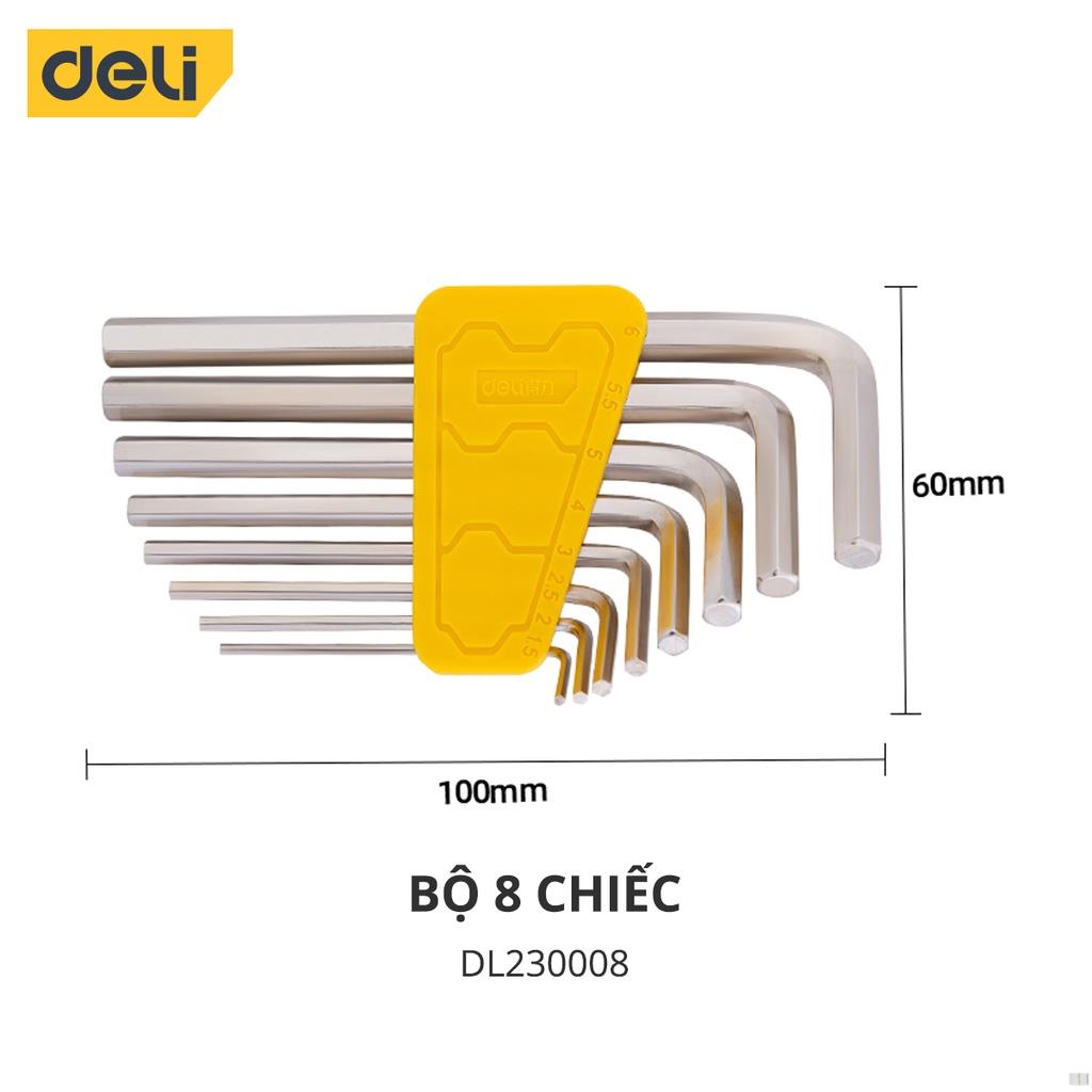 Bộ Lục Giác Deli Đầu Bằng Chữ L Cao Cấp -Kiểu Dáng Nhỏ Gọn Giúp Người Dùng Cầm Nắm, Thao Tác Dễ Dàng