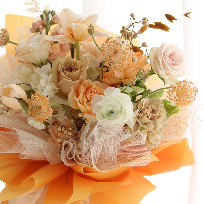 Giấy gói hoa ❤️ bóng mờ trơn một màu❤️ 58*58 cm không thấm nước