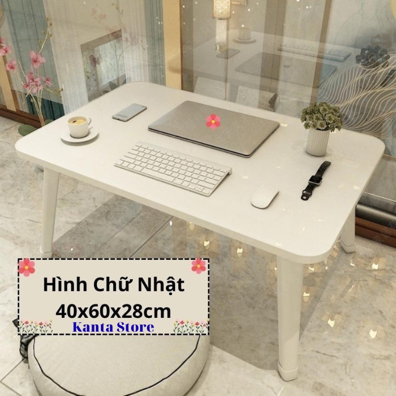 Bàn học gấp gọn ngồi bệt, bàn chân nhựa cứng 40x60cm mặt gỗ MDF loại đẹp G125