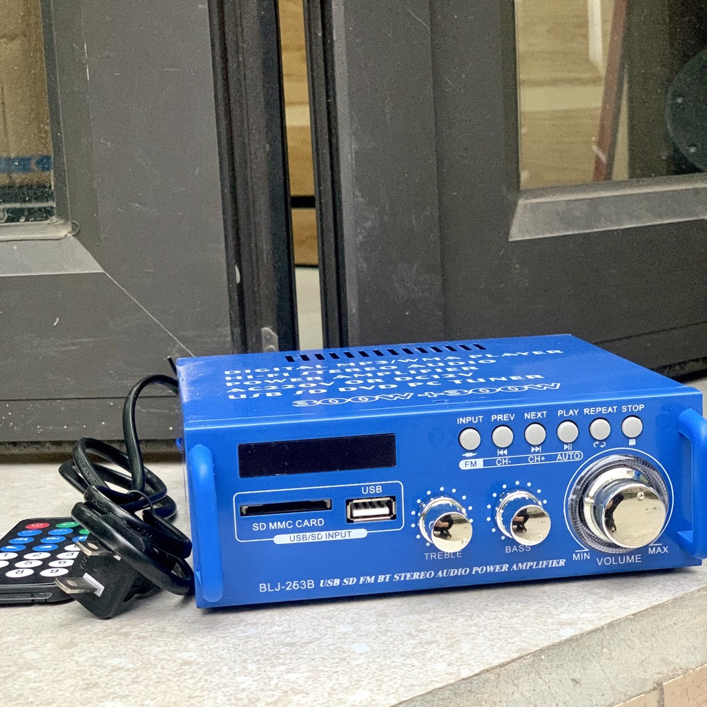 Amply Sunbuck mini BLJ- 253B 12V, amply dùng cho xe hơi, gia đình, amply bluetooth đa chức năng