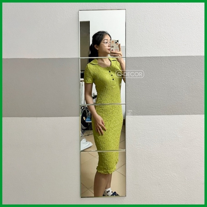 Gương dán tường soi toàn thân ❌𝗛𝗮̀𝗻𝗴 𝗫𝗶̣𝗻 - 𝗚𝗶𝗮́ 𝗫𝘂̛𝗼̛̉𝗻𝗴❌, dán cánh tủ áo kích thước 20x20 vuông giá 1 tấm