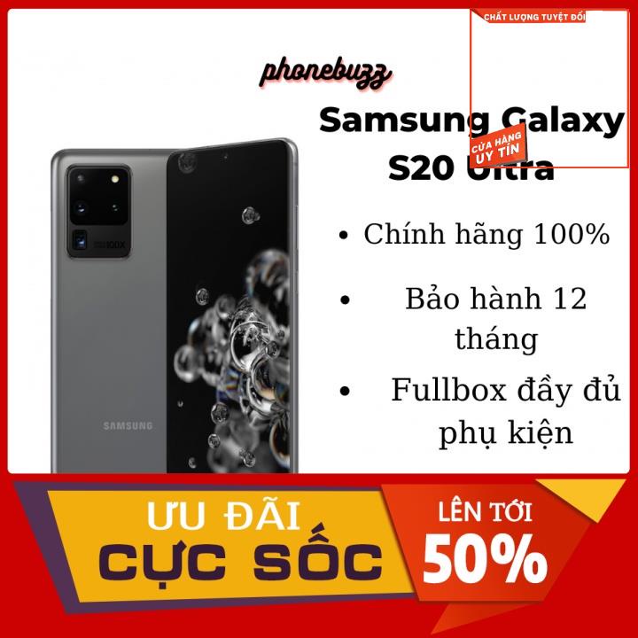 _ Điện thoại Samsung Galaxy S20 Ultra Hàng New Fullbox Bảo Hành 12 tháng