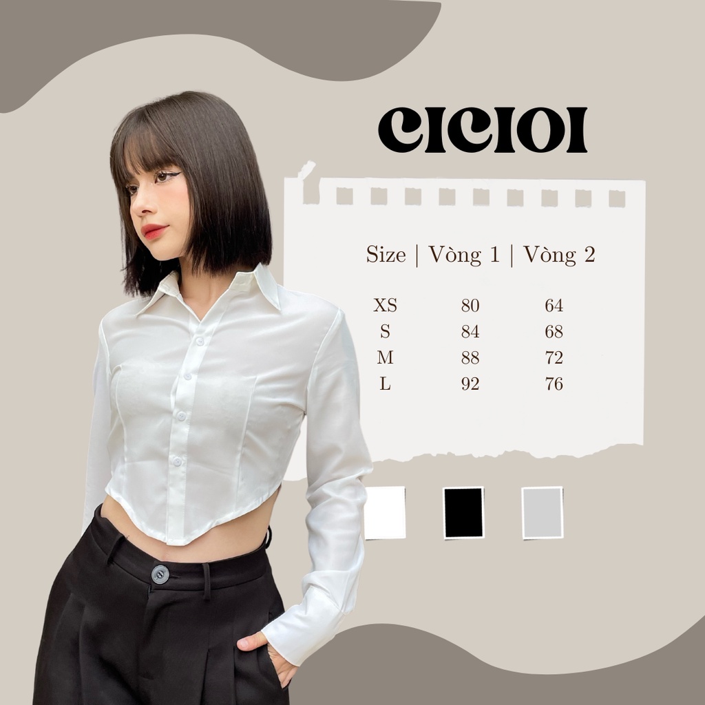 Áo sơ mi Trắng dài tay TEEN GIRLS SHIRT - CICIOI