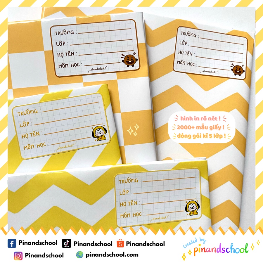 Giấy Bao Tập Sắc màu Yellow & Orange - Giấy bóng dày chất lượng, hình in rõ nét, màu sắc tươi tắn