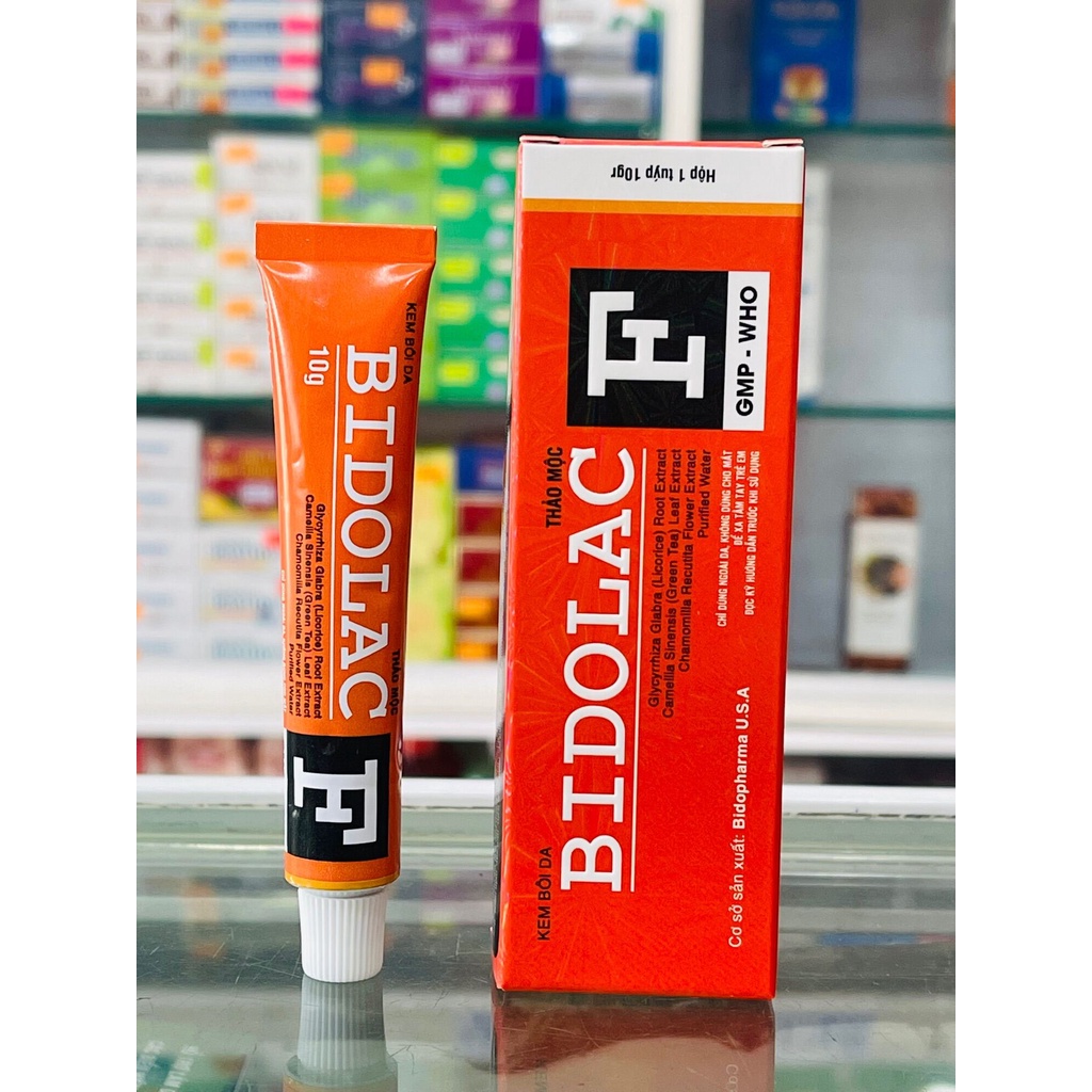 Kem bôi da thảo mộc Bidolac F - 10gram - giúp da mềm mượt, giảm khô, làm mờ vết thâm, tái tạo da Tuýp 10g ( Thay Dipolac