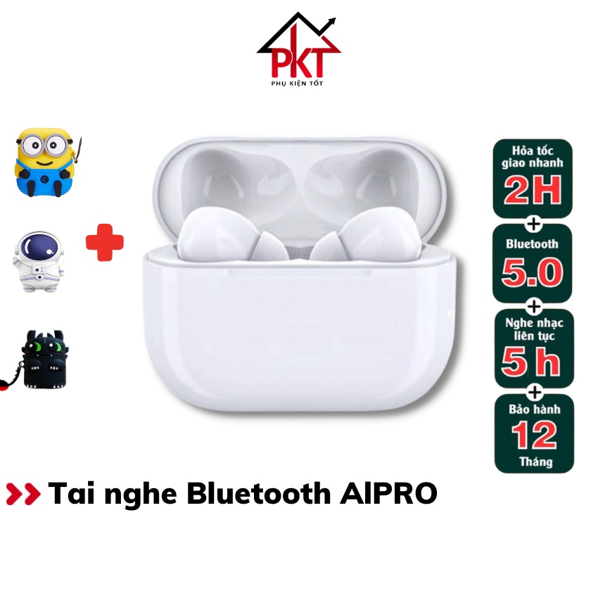 Tai nghe Bluetooth APro Không Dây Pin Trâu, Full Chức Năng, Định Vị, Đổi Tên, Chính Hãng PKT