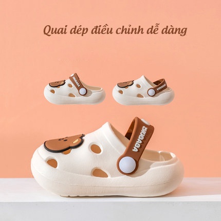 Dép cho bé ZHUBABA, dép cross cho trai bé gái siêu nhẹ chống trơn trượt