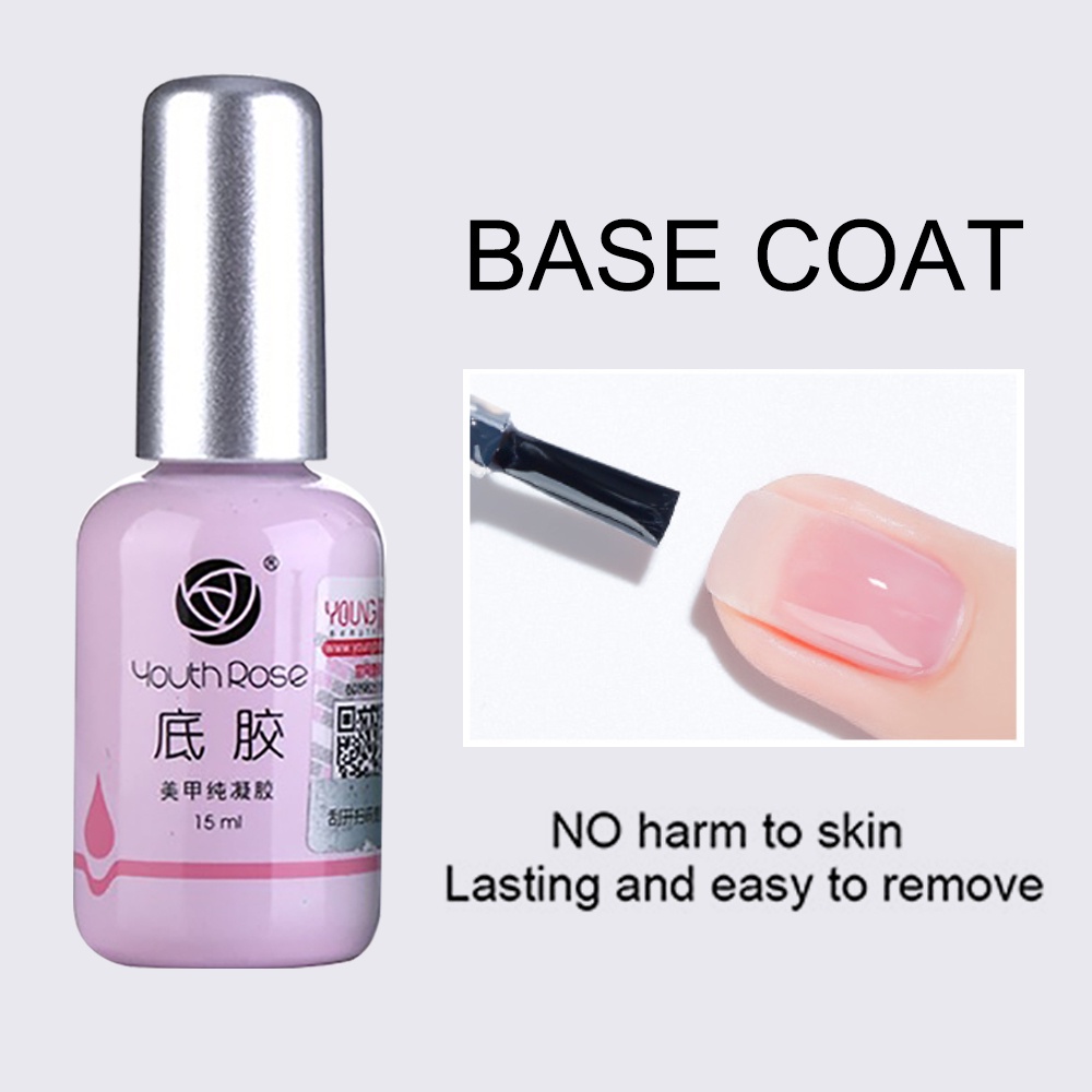 Base Top hoa hồng Youth rose ,gel liên kết, top phủ bóng, cứng móng chuyên dụng cho làm nail, làm móng(15ml)