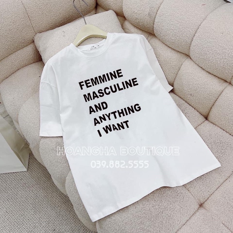 Áo phông 5 dòng chữ FEMM TTA977