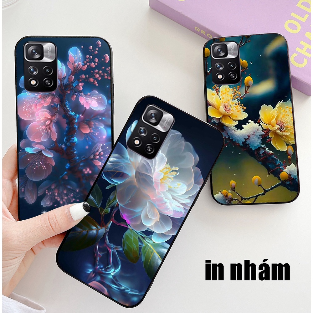 Ốp lưng Xiaomi redmi note 11 pro 5g china / note 11 pro plus in nhám hình hoa cỏ