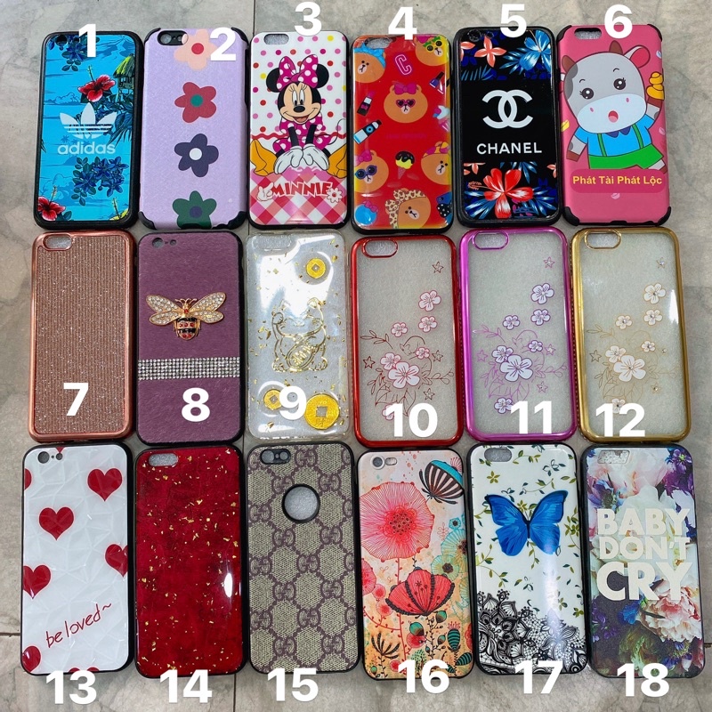 Ốp lưng iPhone 6 / 6s  đính đá , hình 3D