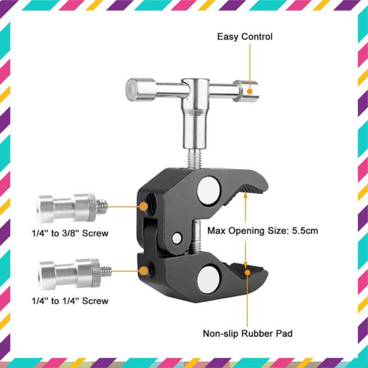 Magic Arm - Kẹp Càng Cua, Khớp Nối Dài 7 Inch, 11 Inch Hỗ Trợ Quay Phim, Chụp Hình
