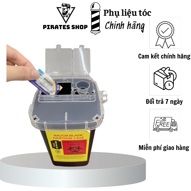 Thùng rác mini đựng dao tem, dao lam sọt rác salon