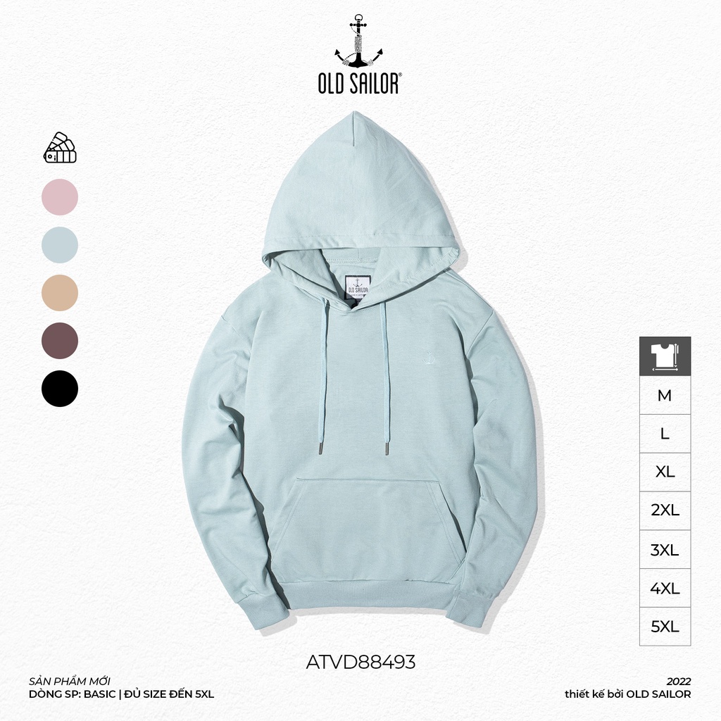 Áo Khoác Hoodie Nam Basic OLD SAILOR Chất Vải Nỉ Mềm Mịn Mang Cảm Giác Dễ Chịu