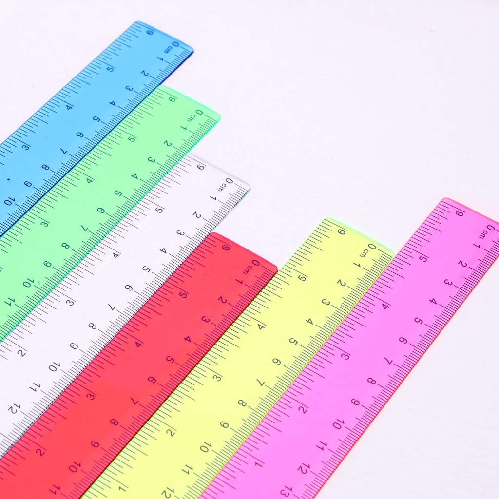 Thước Kẻ Nhựa Dẻo Nhiều Màu Sắc 15cm & 30cm