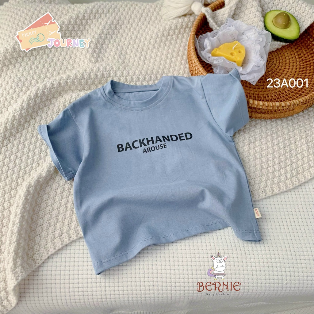 Áo phông ngắn tay cotton phong cách hàn quốc cho bé từ 9 tới 22kg