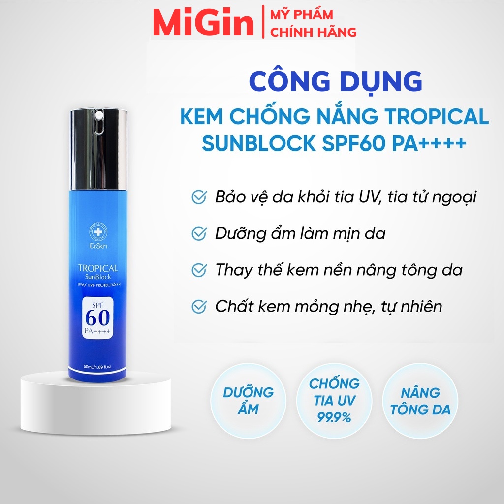 Kem Chống Nắng Idr Skin Tropical Sunblock SPF 60 PA++++