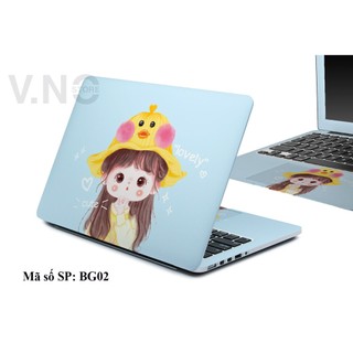 skin dán laptop cute baby girl VNO SKIN các dòng máy laptop