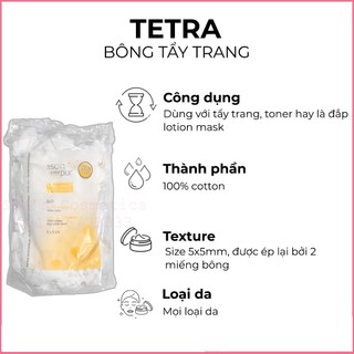 Bông tẩy trang Tetra 600 miếng nội địa Pháp