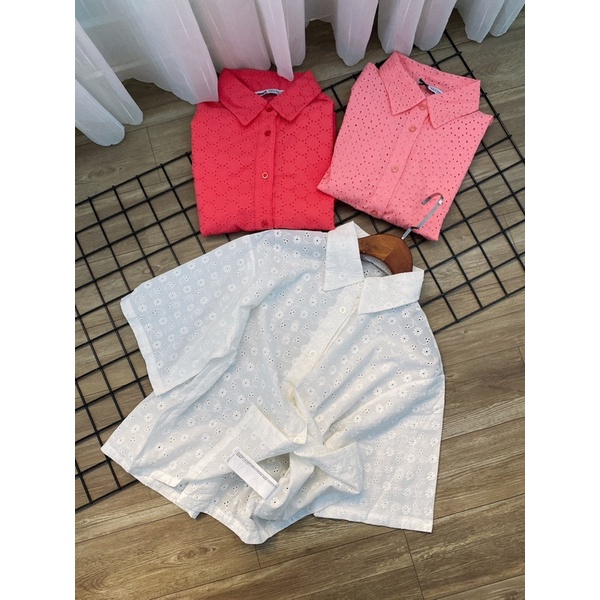 ÁO THÊU LỖ 3 MÀU