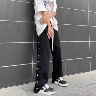 Quần Buttons Pant Đen nhiều nút Unisex (video)