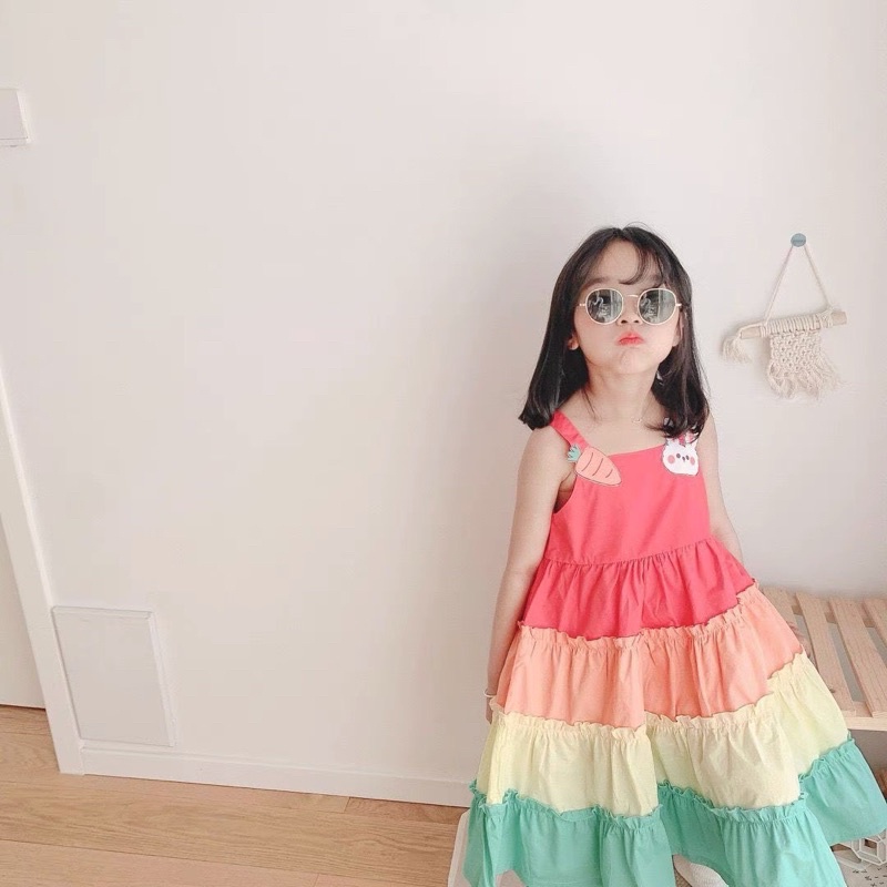 Váy bé gái cầu vồng