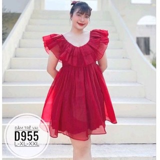 [Hình thật] Đầm trễ vai bigsize đầm xòe siêu dể thương từ 60kg-90kg