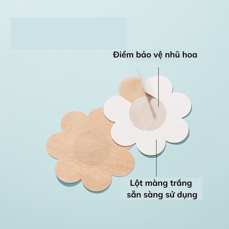Hộp 60 Miếng Hoa dán ti vải lụa siêu dính _ Dán Ti giấy vải siêu mỏng Sử Dụng Tiết kiệm