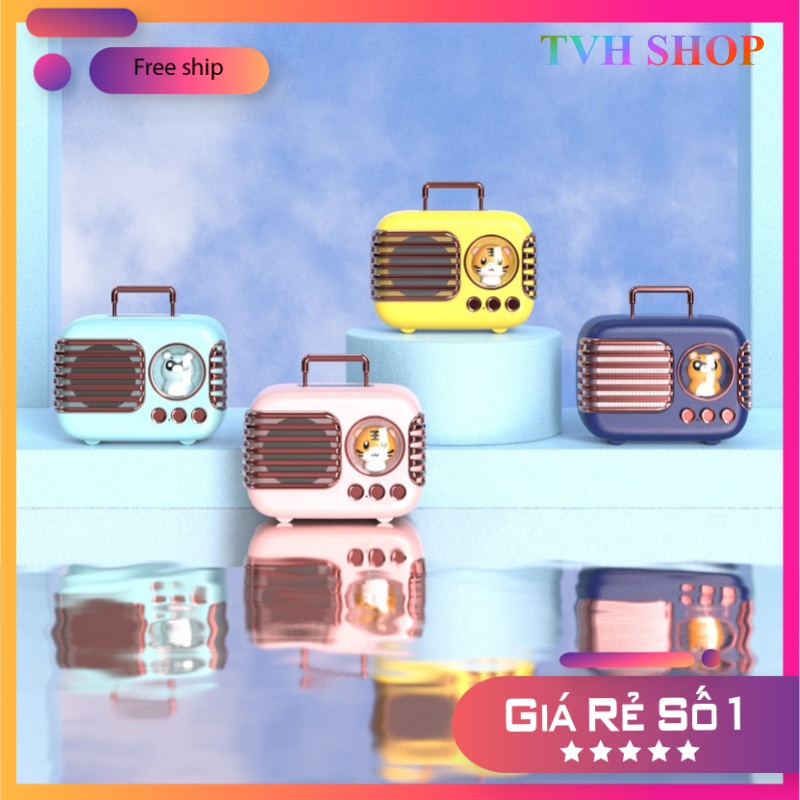 Loa Bluetooth Thú Cưng Dễ Thương Retro Hành Lý - Bảo hành 3 tháng