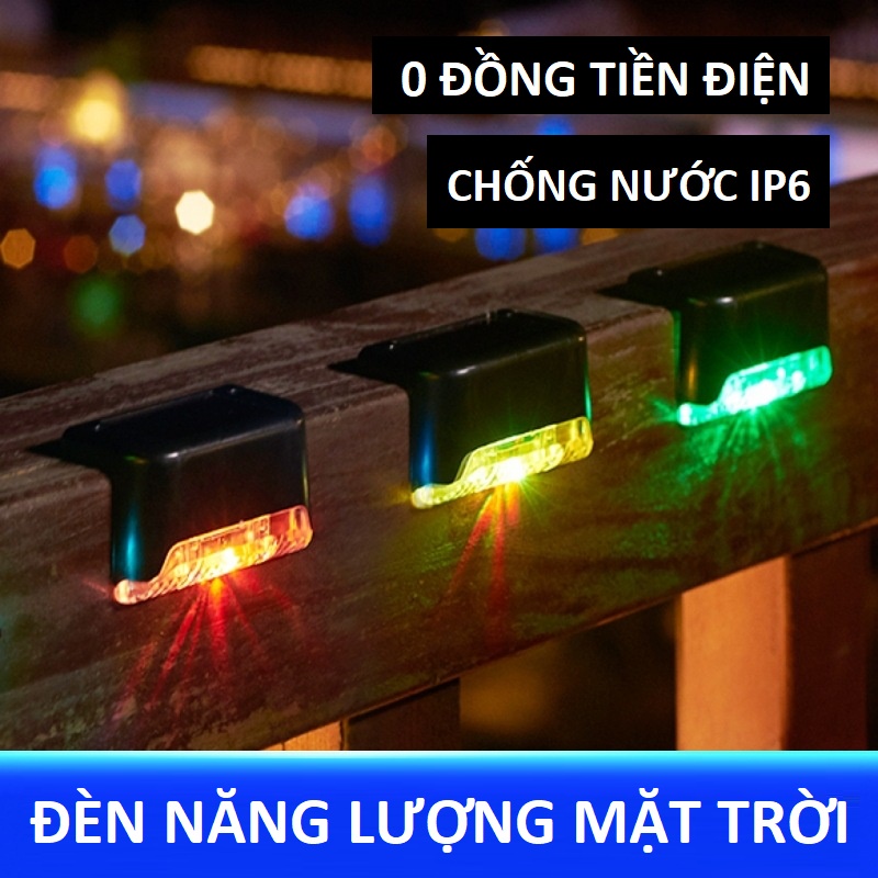 Đèn Led năng lượng mặt trời chống thấm nước trang trí cầu thang ngoài trời