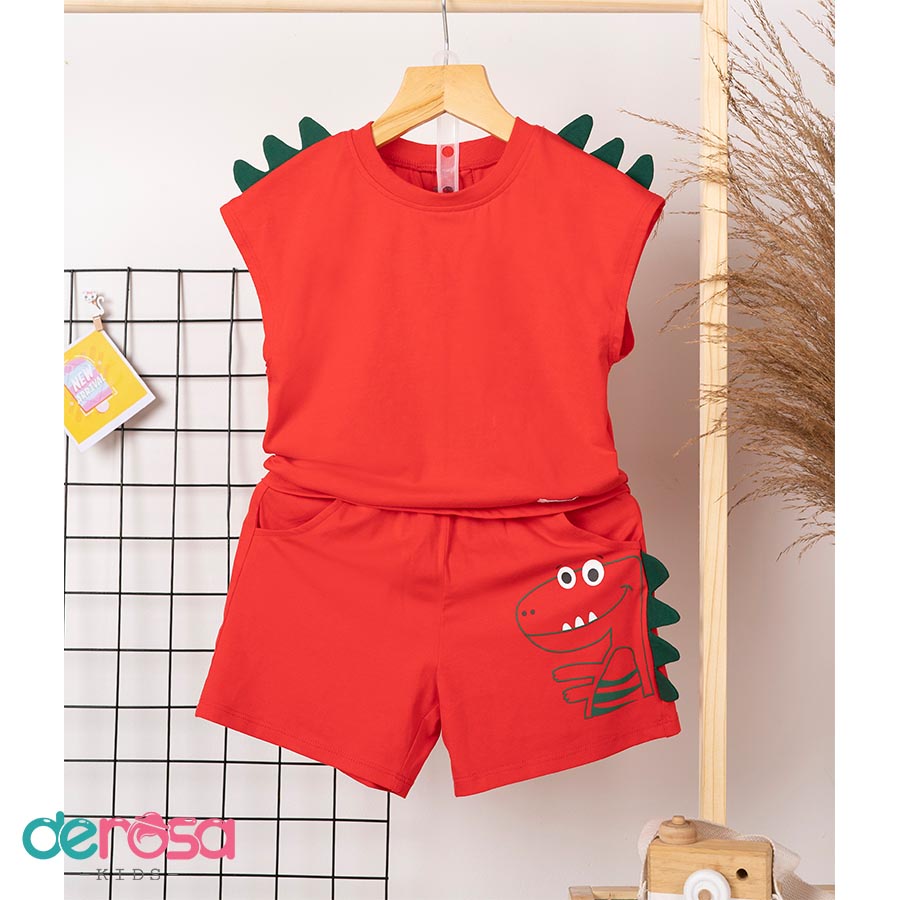 Bộ quần áo bé trai DEROSA KIDS chất liệu cotton cho bé 1 - 5 tuổi ASKD530B