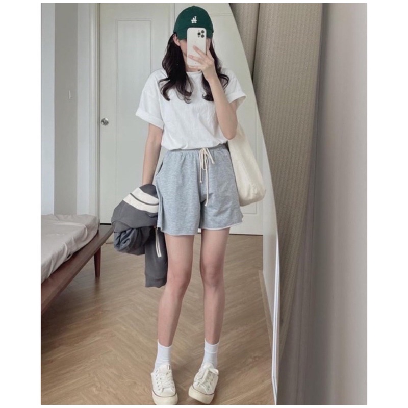 Set bộ thể thao đui trơn phong cách Ulzzang Unisex