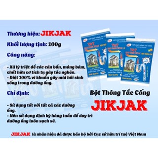 Bột thông tắc cống cực mạnh Tik Tak gói 100g, thông bồn cầu, bồn rửa bát, cống thoát nước...