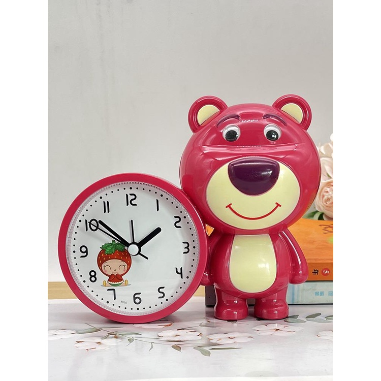 Đồng Hồ Báo Thức Để Bàn Hình Gấu Hoạt Hình Dễ Thương Cho Học Sinh Tiểu Học Và Trung Học