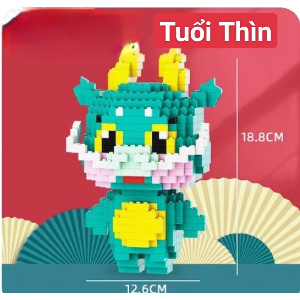 Mô hình lắp ráp 3D 12 Con giáp phiên bản cao cấp (Size 17cm-19cm)
