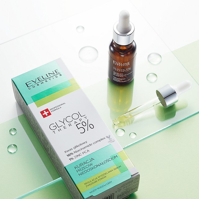 Serum Eveline Glycol Therapy 5% giảm mụn, se khít chân lông